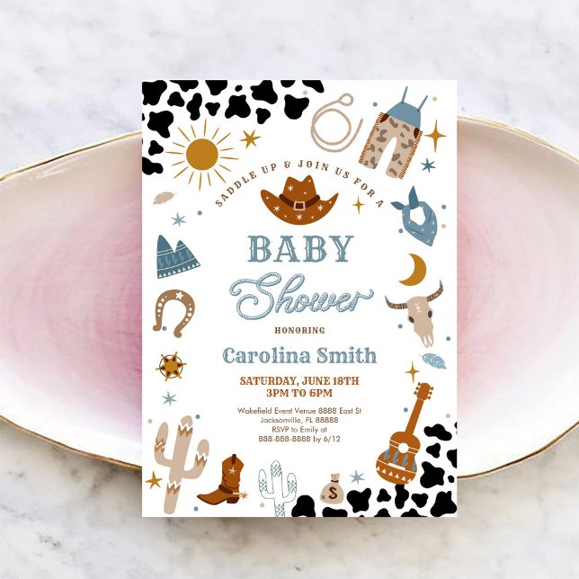 Invitación Cowboy Baby Shower Invitation (Subido por el creador)