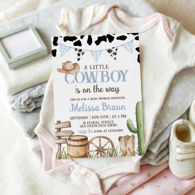 Invitación Cowboy Baby Shower Invitation (Subido por el creador)