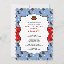 Invitación Cowboy Baby Shower Invite a WESTERN / fiesta de cu