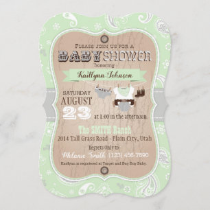 Invitación Cowboy Bandanna Jumper Baby Shower