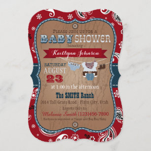 Invitación Cowboy Bandanna Jumper Baby Shower