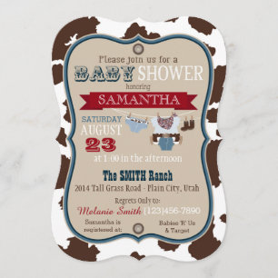 Invitación Cowboy Bandanna Jumper Baby Shower