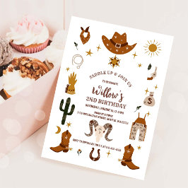 Invitación Cowboy Birthday Party Invitation