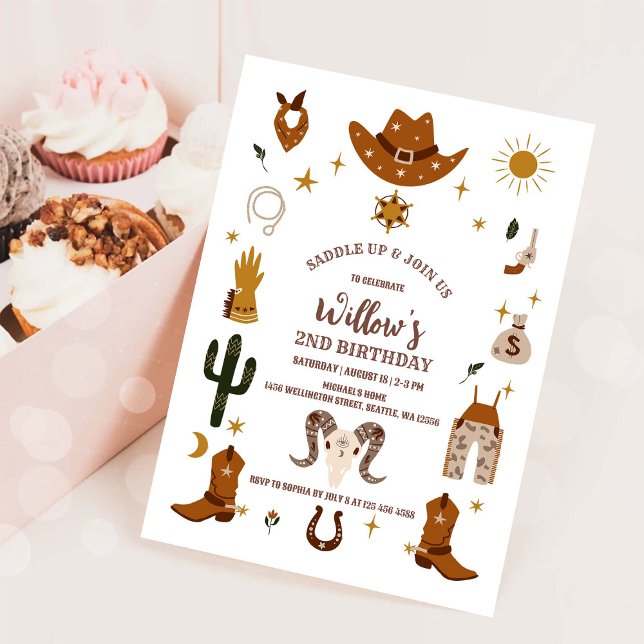 Invitación Cowboy Birthday Party Invitation (Subido por el creador)