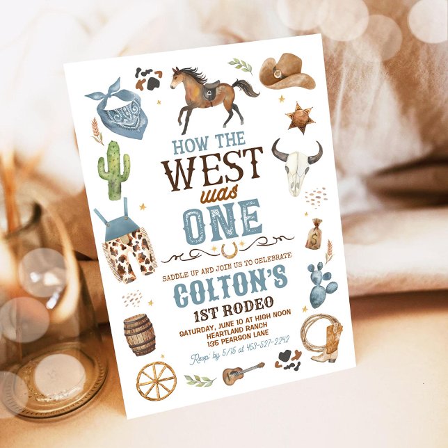 Invitación Cowboy Cómo Occidente era un primer cumpleaños de  (Subido por el creador)