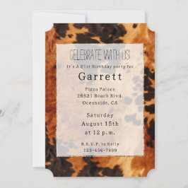 Invitación Cowboy Cowgirl, Piel de vaca de Western Brown