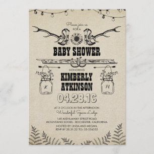 Invitación Cowboy impulsa Baby Shower rural