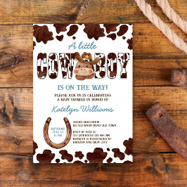 Invitación Cowboy lindo bebé caballo bebé oeste