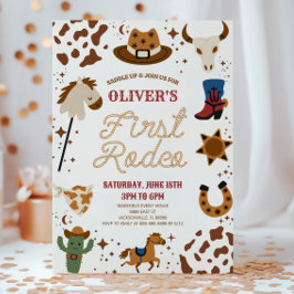 Invitación Cowboy Mi primer Fiesta de rodeo de cumpleaños