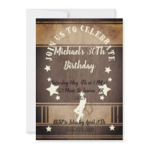 Cowboy montando caballo salvaje fiesta de cumpleañ