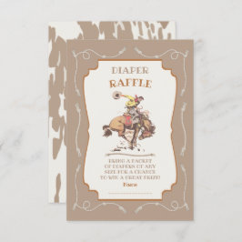 Invitación Cowboy Occidental Bucking Bronco Diaper Raffle