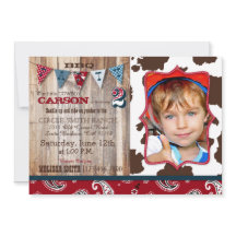 Cowboy Red Bandanna Tema Occidental Cumpleaños