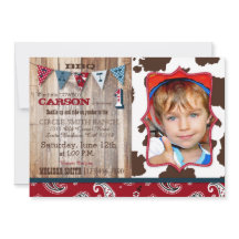 Cowboy Red Bandanna Tema Occidental Cumpleaños