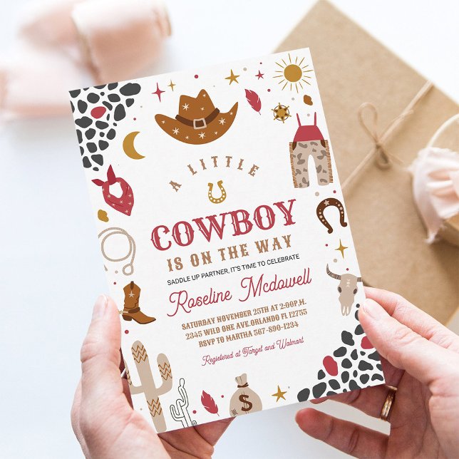 Invitación Cowboy Rodeo Boy Southwestern Ranch Baby Shower (Subido por el creador)