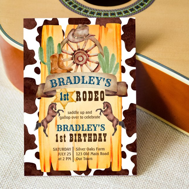Invitación Cowboy rodeo caballos de la fiesta de cumpleaños o (Subido por el creador)
