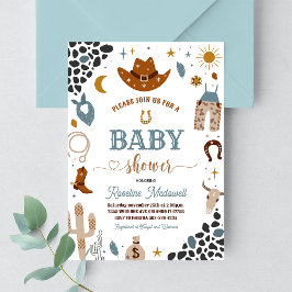 Invitación Cowboy Rodeo Wild West Western Baby Shower