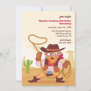 Invitación Cowboy Roundup Bacheler Party