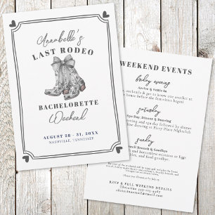 Invitación Cowboy Última fiesta de Bachelorette Rodeo