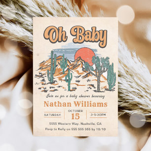 Invitación Cowboy Western Baby Shower