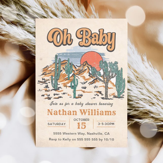 Invitación Cowboy Western Baby Shower (Subido por el creador)