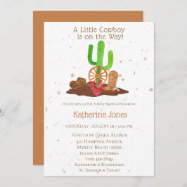 Invitación Cowboy Western Boy Baby Shower