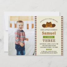 Cowboy Western Rodeo Baby Boy Foto Primer cumpleañ