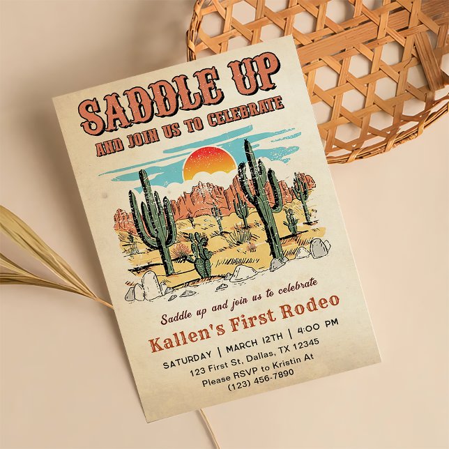 Invitación Cowboy Western Rodeo Wild West Birthday Party (Subido por el creador)