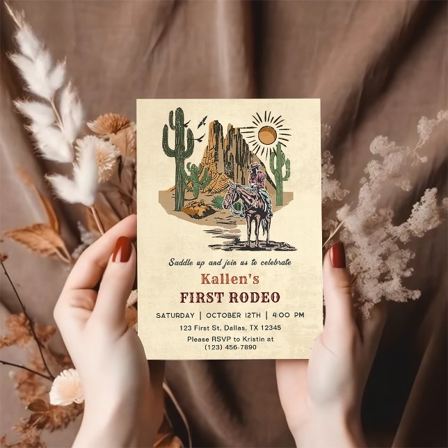 Invitación Cowboy Western Rodeo Wild West Birthday Party (Subido por el creador)