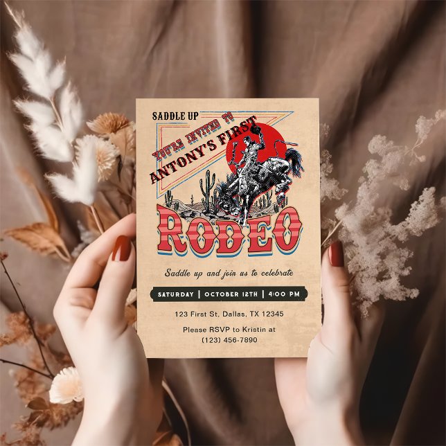 Invitación Cowboy Western Rodeo Wild West Birthday Party (Subido por el creador)