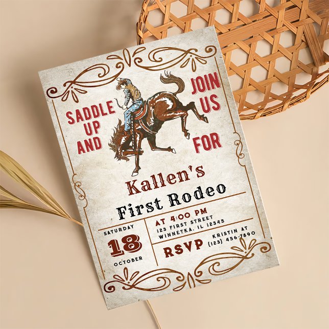 Invitación Cowboy Western Rodeo Wild West Birthday Party (Subido por el creador)