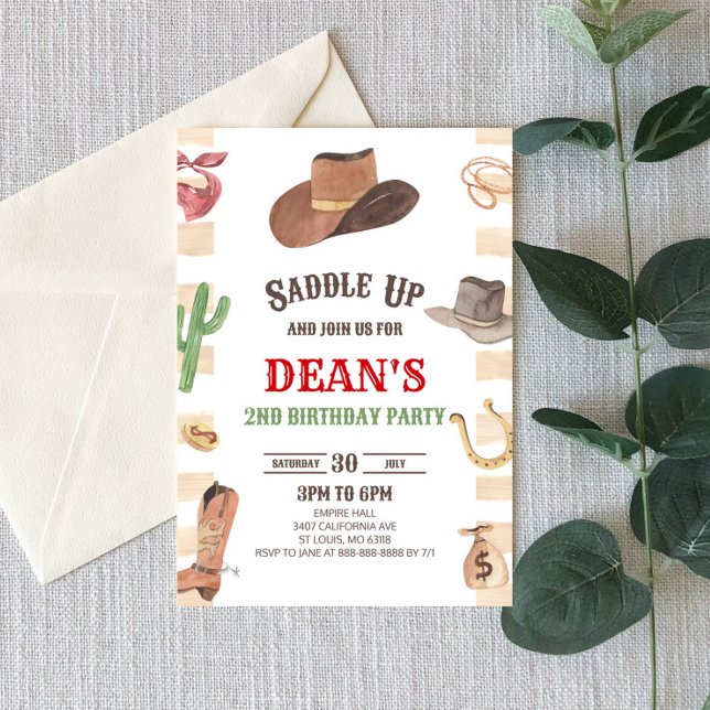 Invitación Cowboy Western Rodeo Wild West Birthday Party (Subido por el creador)