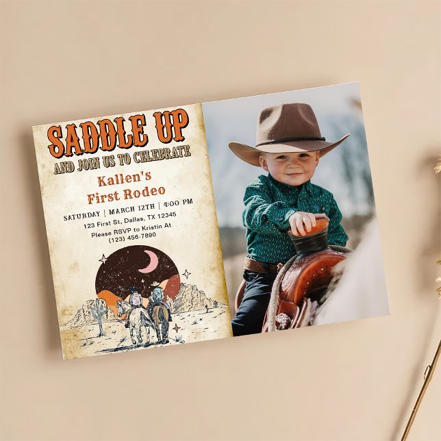 Invitación Cowboy Western Rodeo Wild West Birthday Party (Subido por el creador)