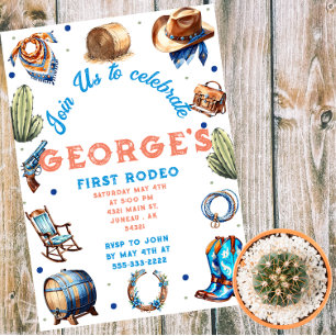 Invitación Cowboy Western Wild West Birday