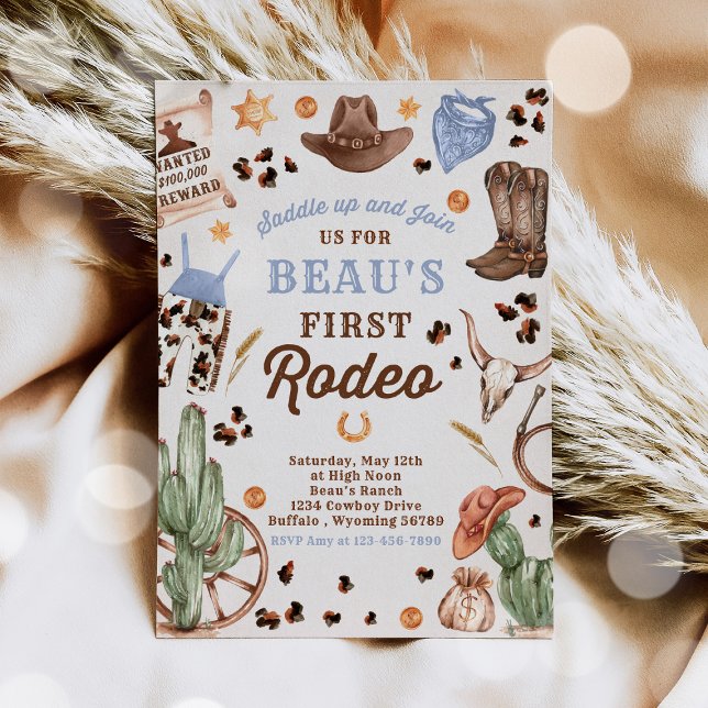 Invitación Cowboy Wild West 1er partido de cumpleaños del Rod (Subido por el creador)