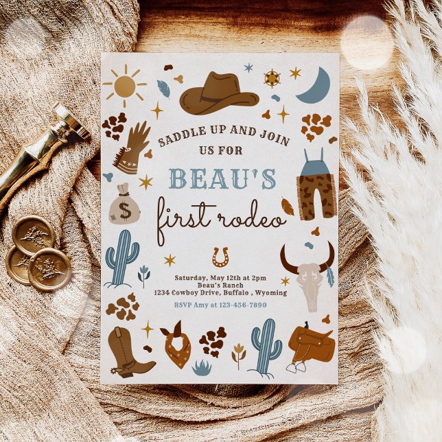 Invitación Cowboy Wild West Rodeo Ranch Birthday Party (Subido por el creador)