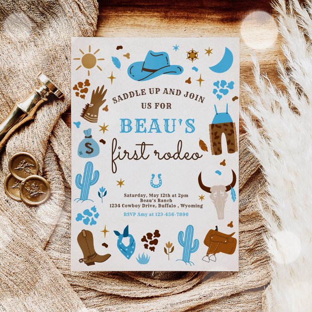 Invitación Cowboy Wild West Rodeo Ranch Birthday Party (Subido por el creador)