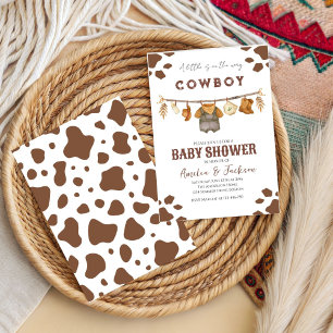 Invitación Cowboy Wild West Rodeo Western Boy Baby Shower