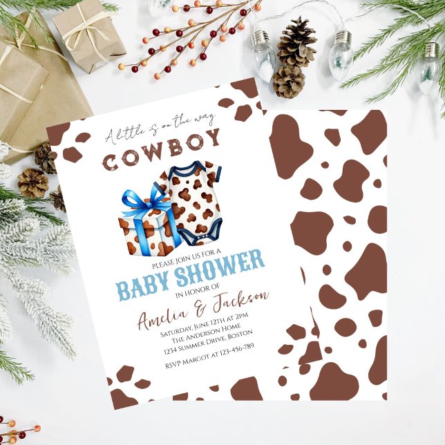 Invitación Cowboy Wild West Rodeo Western Boy Baby Shower (Subido por el creador)