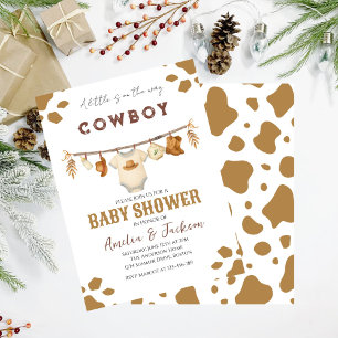 Invitación Cowboy Wild West Rodeo Western Boy Baby Shower