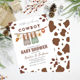 Invitación Cowboy Wild West Rodeo Western Boy Baby Shower