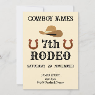 Invitación Cowboy World West Birthday