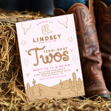 Cowgirl 2nd Birthday Party Terri-Boot Twos Western