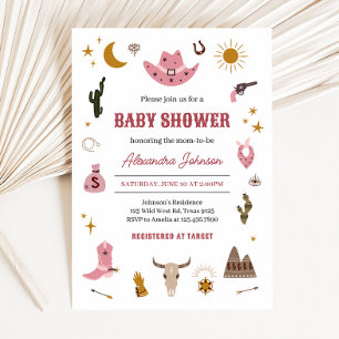Invitación Cowgirl Baby Shower