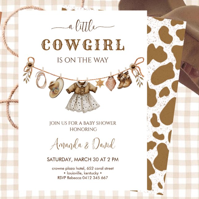 Invitación Cowgirl Baby Shower (Subido por el creador)