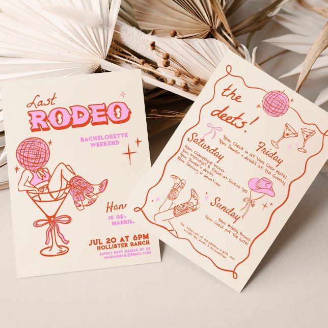 Invitación Cowgirl Bachelorette Western Beach Party (Cowgirl Bachelorette Western Beach Party Invitation)