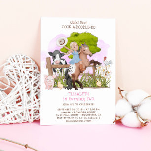Invitación Cowgirl Barnyard