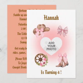 Invitación Cowgirl Birthday Invitation