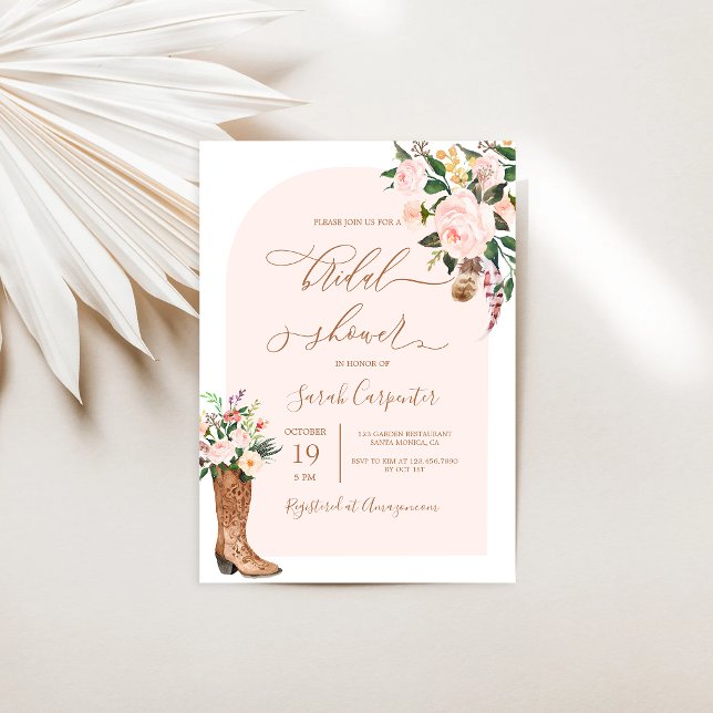 Invitación Cowgirl Boots Brits Shower (Subido por el creador)