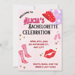 Invitación Cowgirl Chic Bachelorette Invitation