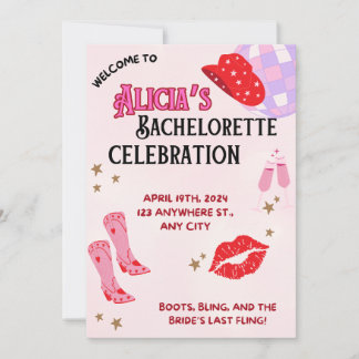 Invitación Cowgirl Chic Bachelorette Invitation